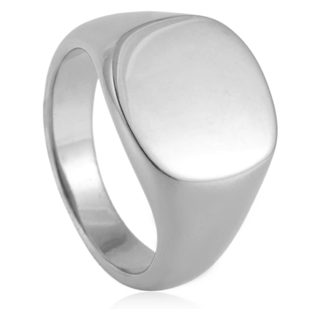 European And American Style Minimalist Titanium Steel Smooth Seal Ring