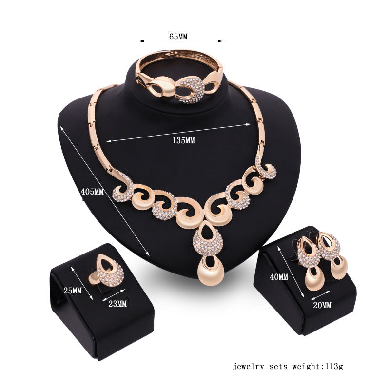 Necklace Earrings Bracelet Ring Set