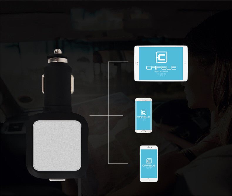2 in 1 Dual USB Retractable Car Charger