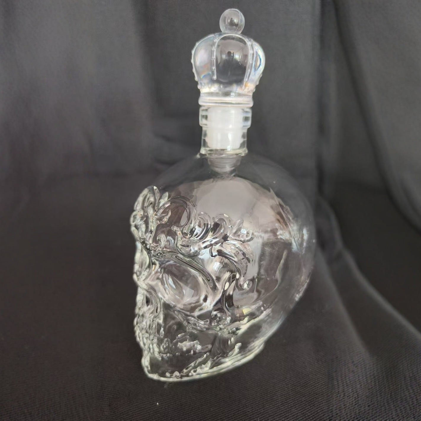 Interesting French Whiskey Bottle Skull Whiskey Bottle