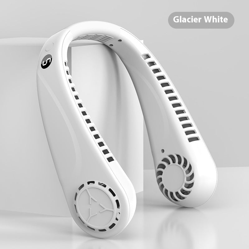 Bladeless Turbine Mini Digital USB Charging Portable Halter Fan