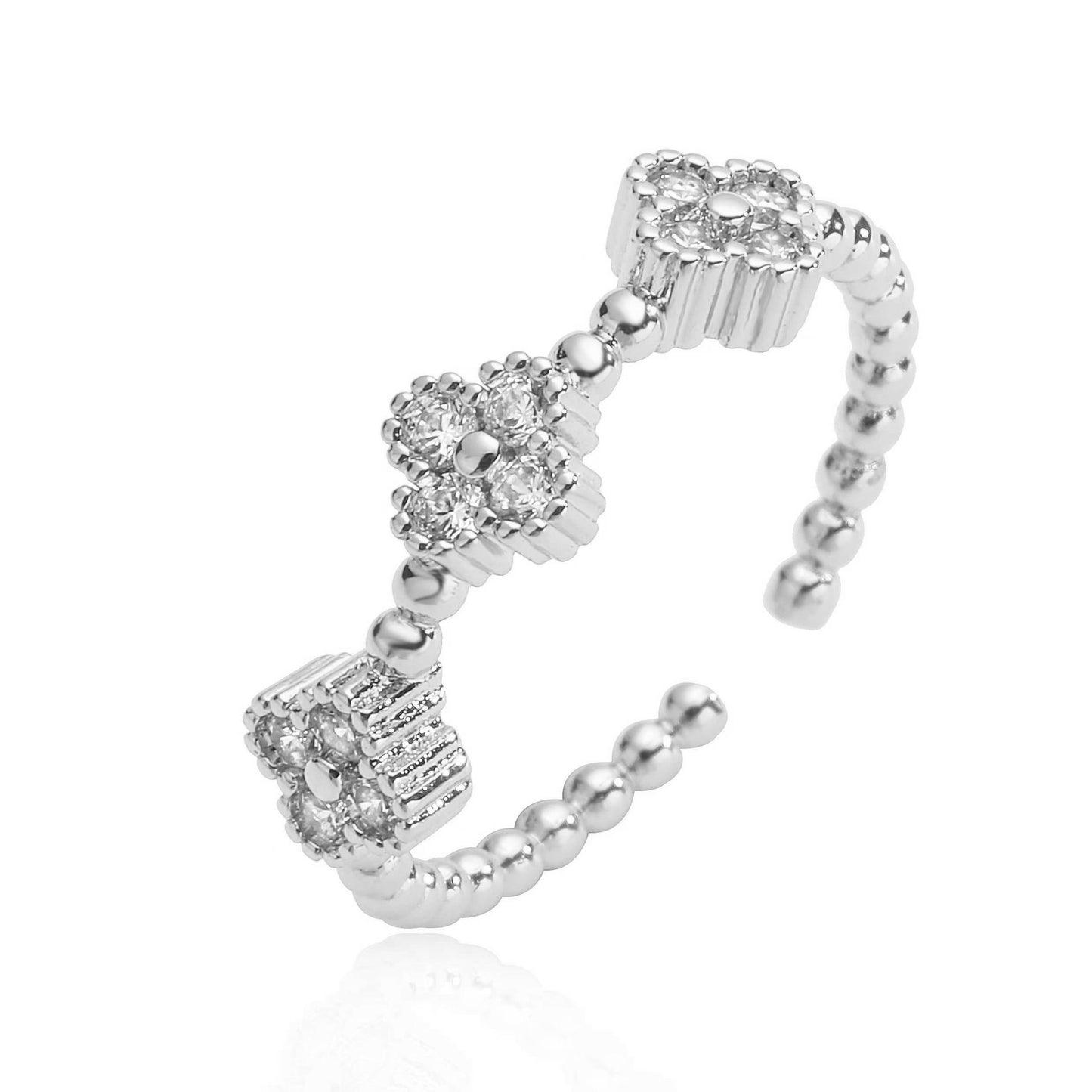 Petal Sweet Four-leaf Clover Ring