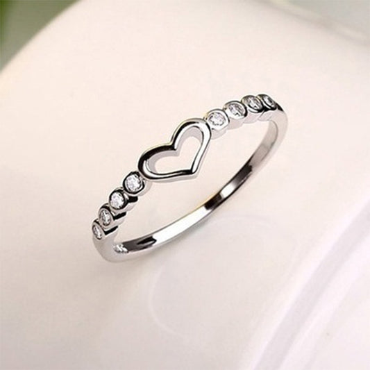 Fashion Hollowed Heart Shape Ring For Women
