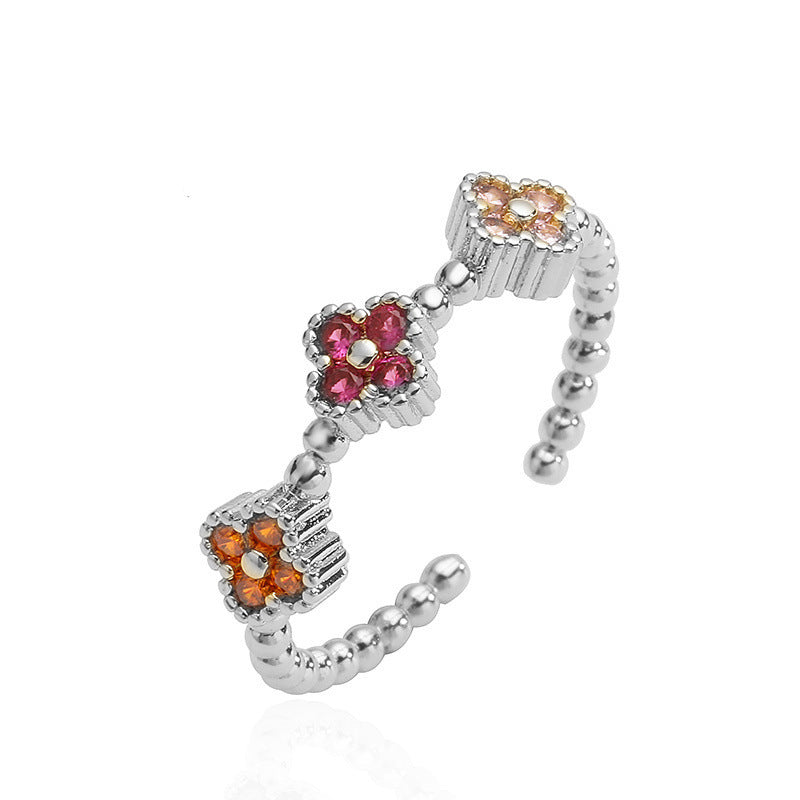 Petal Sweet Four-leaf Clover Ring