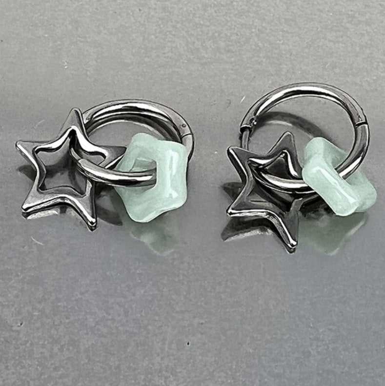 Fashion Chinese Style Pentagram Ear Clip Women