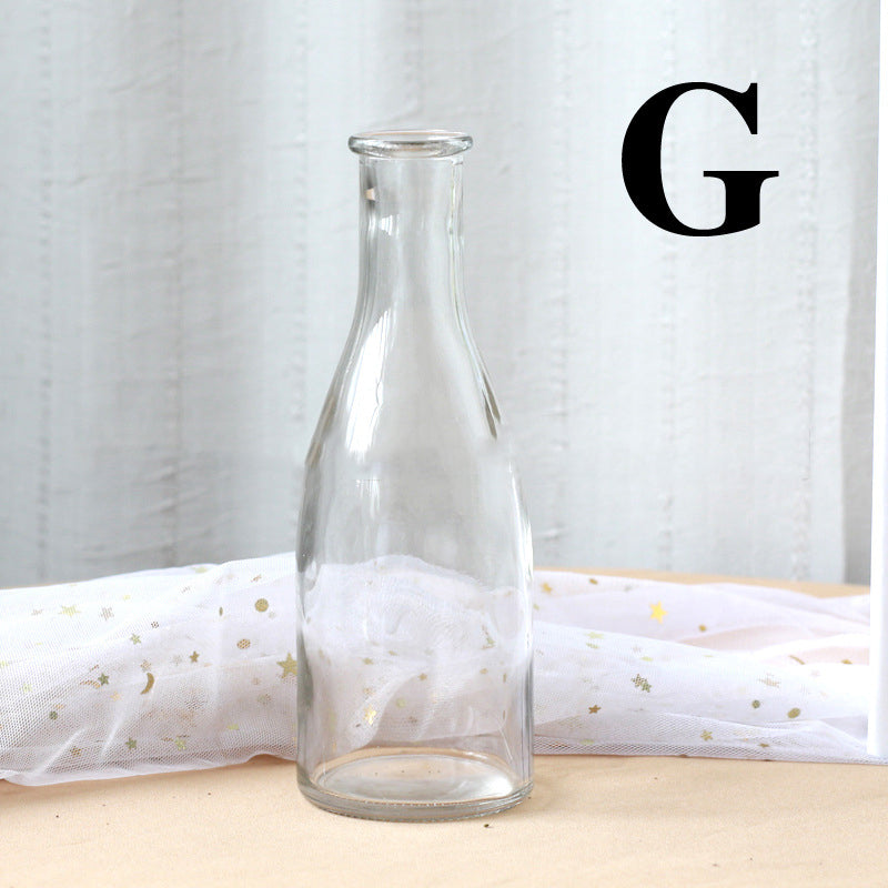 Clear glass vase