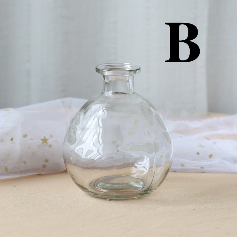 Clear glass vase
