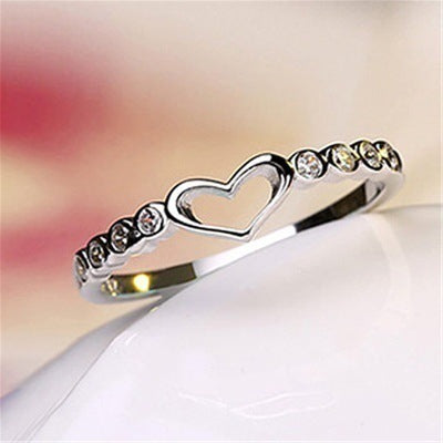 Fashion Hollowed Heart Shape Ring For Women